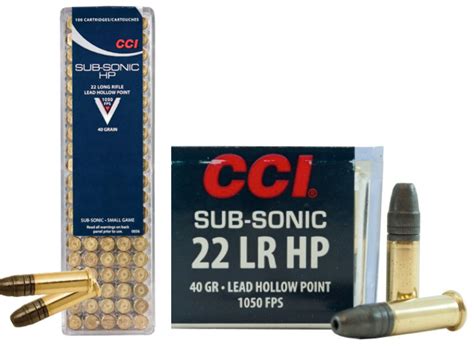 Cci 22lr Subsonic Hollow Point Sportsmanie
