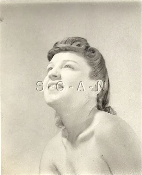 Original Vintage S S Semi Nude Sepia Rp Detroit No Top Woman Looking Up Picclick