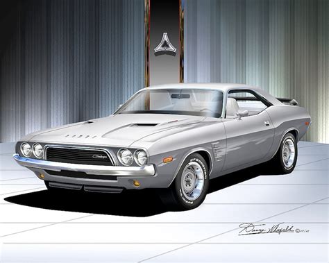 1972 1973 Dodge Challenger Art Prints By Danny Whitfield Etsy