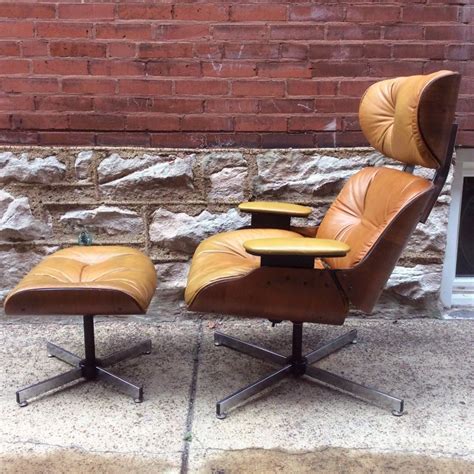 Vintage lcm chairs by charles & ray eames for herman miller, set of 2. MidCentury Bent Plywood Lounge Chair & Ottoman - Mid ...