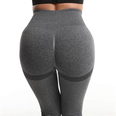 buy woman peach hip yoga high waist hip lifter wrinkle tight fitness pants leggings at