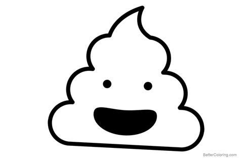 Search images from huge database containing over 620,000 coloring pages. Happy Poop Emoji Coloring Pages Lineart - Free Printable ...