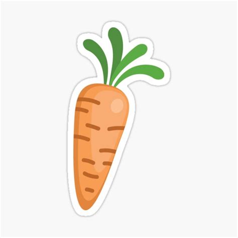 Cute Orange Carrot Sticker By Printablepretty Redbubble