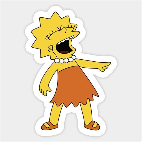 Lisa Laughing Sticker The Simpsons Pegatinas Bonitas Pegatinas Wallpaper Pegatinas Imprimibles