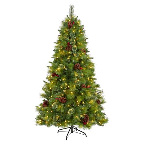 6ft Montana Mixed Pine Artificial Christmas Tree With Pine Cones