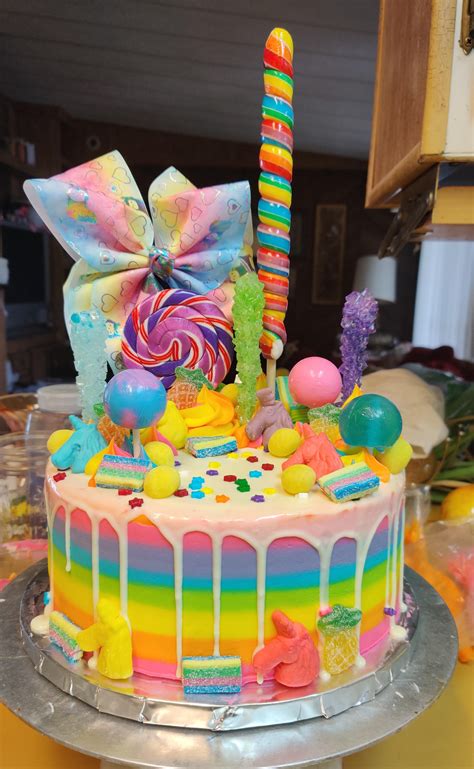 Rainbow Unicorn Cake For My Brothers Fiancees Birthday Lemon Cake