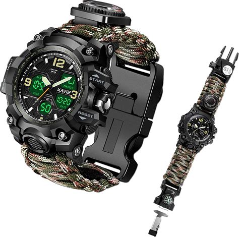 mens tactical military digital watch 23 in 1 survival multi functional army outdoors waterproof
