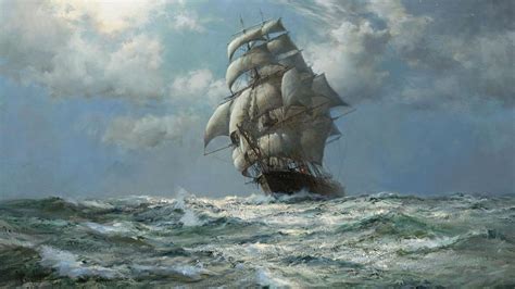 640x960 Resolution Sailing Ship Wallpaper Sea Old Ship Painting