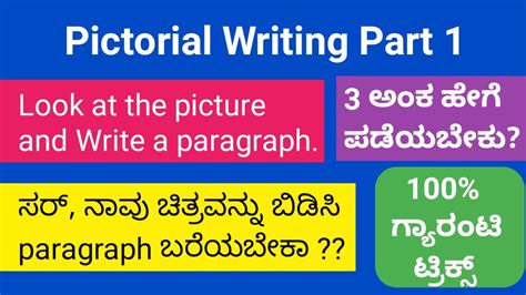 Pictorial Writing Part 1 Picture Writing Skills English Grammar