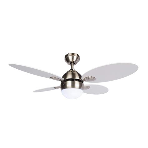 Noma Scandinavian White Ceiling Fan With Light 42 Inch Dimmable Flush