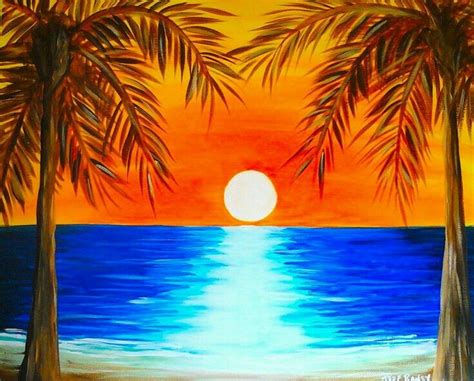 Canvas Painting Ideas Easy Sunset