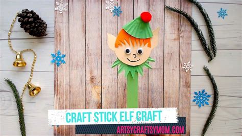 How To Make A Popsicle Stick Elf Ornament Elf Ornaments Elf Crafts
