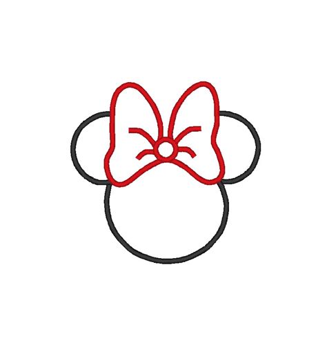 Outline Of Minnie Mouse Head Tattoo Design Bild Clipart Best