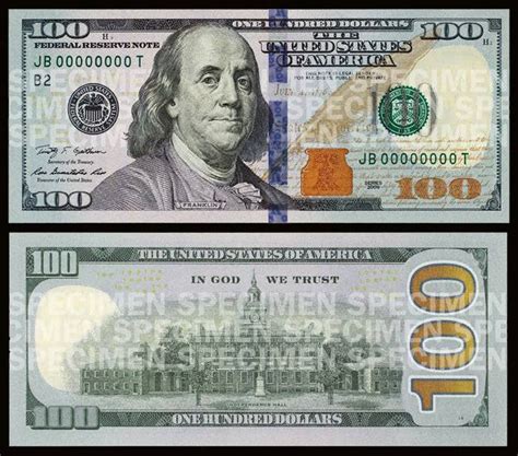 Does The New 100 Bill Have Wordart On It Printable Play Money 100