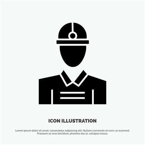 Construction Engineer Worker Work Solid Glyph Icon Vector 14873494