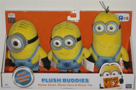 Other Toys Despicable Me 2 Plush Buddies Exclusive 3 Pack With Minion Stuart Minion Dave And