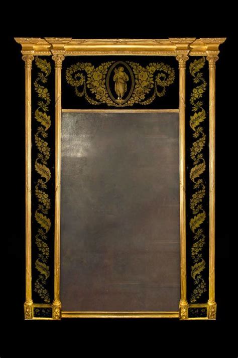 Regency Gilded Verre Églomisé Mirror Attributed To Fentham English