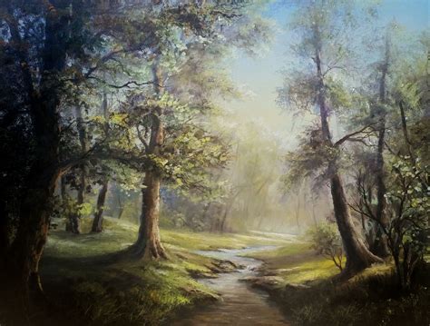 Forest Shadows Oil Painting By Kevin Hill Watch Short Oil Painting