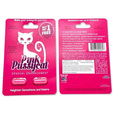 The Kitty Kat Pill Pink Pussycat Double Pack Voted Best Sensual