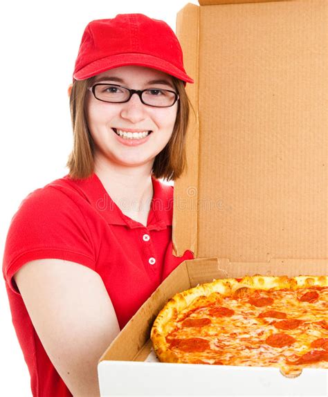 Girl Delivering Pizza Royalty Free Stock Image Image 24903596