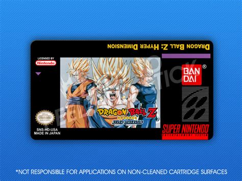 Enjoy our snes games flash emulator and have fun! SNES - Dragon Ball Z: Hyper Dimension Label | Retro Game Cases