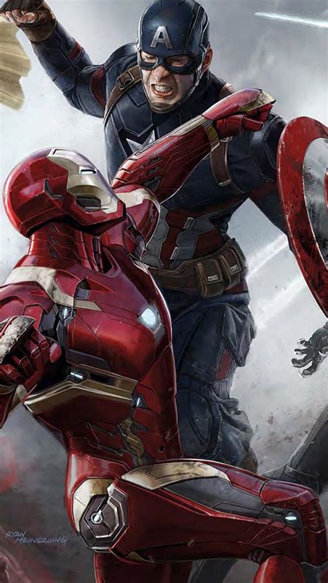 Fondos De Pantalla De Cine Para El Móvil Iron Man Vs Captain America Captain America Civil