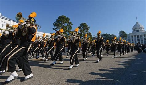 The Alabama State University Marching Hornets March In The Turkey Day