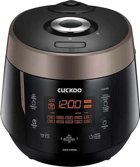 Amazon Com CUCKOO CRP P0609S 6 Cup Uncooked Pressure Rice Cooker