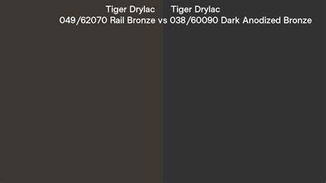 Tiger Drylac 049 62070 Rail Bronze Vs 038 60090 Dark Anodized Bronze