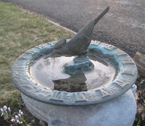 Featuring a very shapely and decorative column. Bird Bath Nz: Houses, Seed, Aviary In Garden