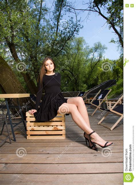 Brunette Woman In The Park Stock Image Image Of Good 74380839
