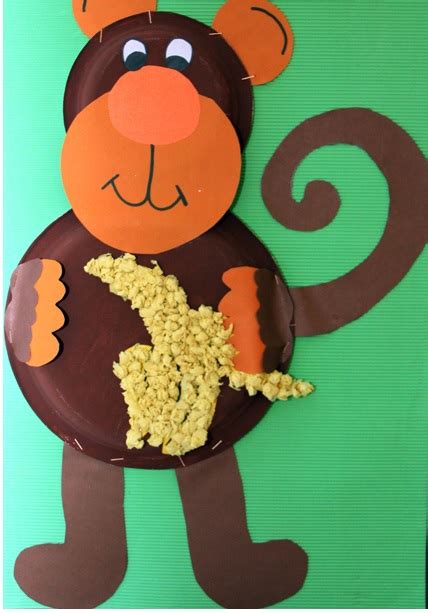 Monkey Craft For Kids Love How The Lilmonkey Hanging With Its Tail