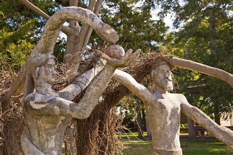 The past physical existence of this garden forms part of the creation belief of the abrahamic religions. Adam, Eve, Apple, Serpent ~ Garden of Eden, Lucas, Kansas ...