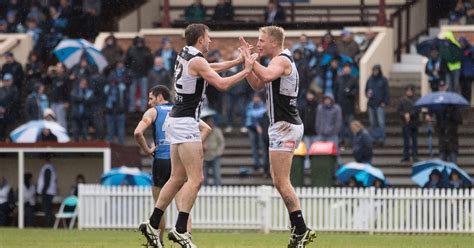 magpies move into sanfl top two