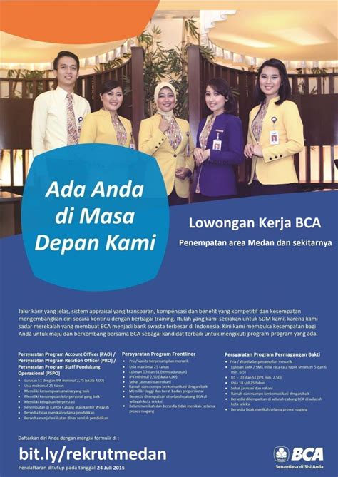 Check spelling or type a new query. Lowongan Kerja Medan Bank BCA Lulusan SMA/D3/S1 2015 ...