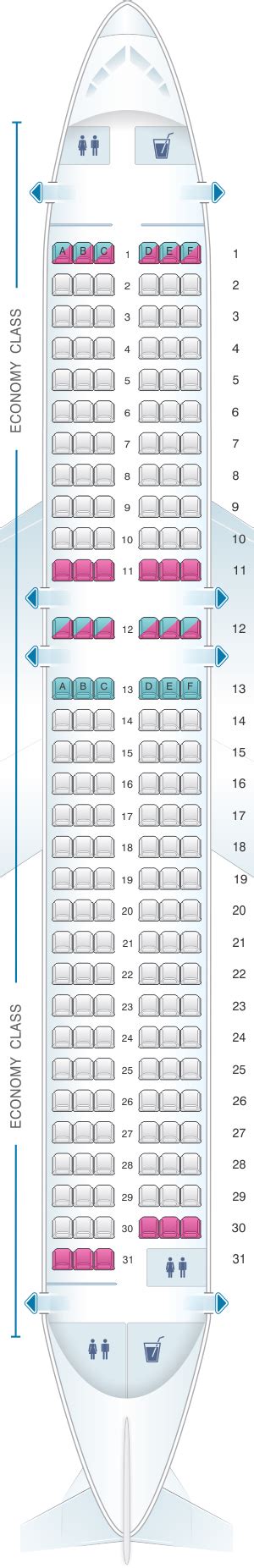 Seat Map Easyjet Airbus A320