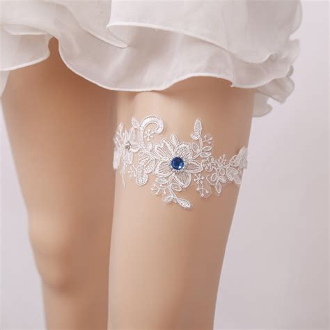Stretchable White Womens Sexy Lingerie Garter Lace Belt Legs Ring