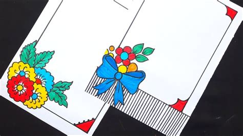 Border designs simple and easy//border design handmade//handmade border