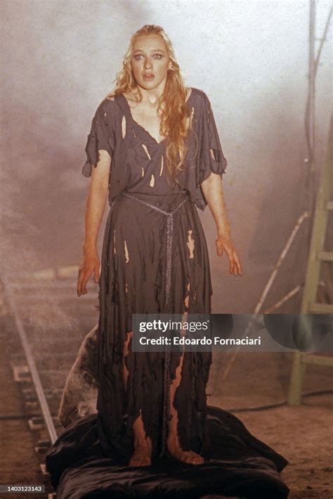 The Italian Actress Eleonora Giorgi During The Filming Of The Movie