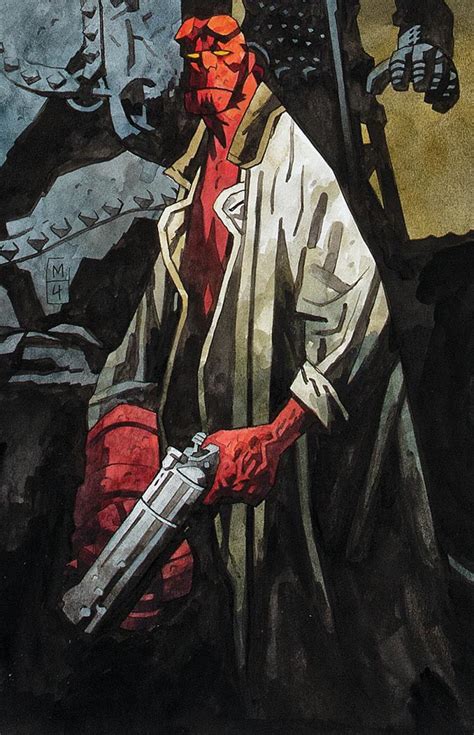 Mike Mignola Signed Original Hellboy Illustration