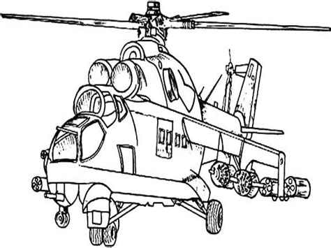 Dibujos De Helicóptero Militar 1 Para Colorear Para Colorear Pintar E
