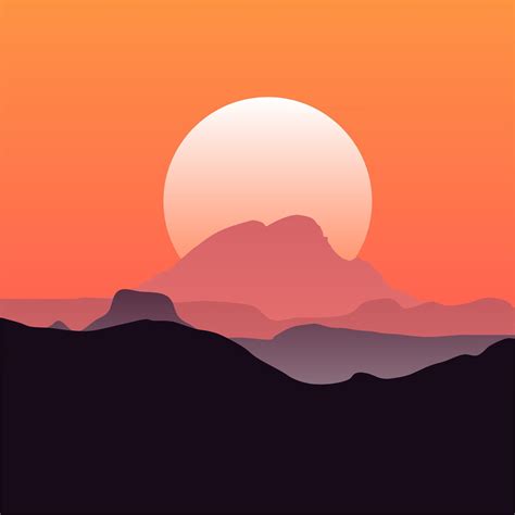 Sunset Vector At Collection Of Sunset Vector Free For