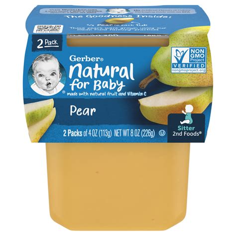 Save On Gerber Natural For Baby Stage 2 Food Pear 2 Ct Order Online