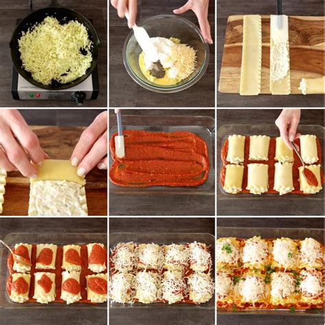 In this version you're using zucchini strips to replace the lasagna sheets (lower carb and calories). Easy Vegetarian Lasagna Roll Ups Recipe (with Video) | TipBuzz