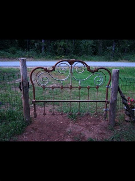 The gator power gate do it yourself installation process is easy. Great idea to repurpose your old headboard | Garden gates, Gate, Garden art