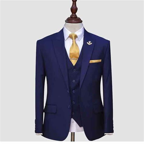 Prom Navy Blue And Gold Suit Ph