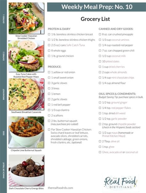 12 Meal Prep Menus Grocery Lists Meal Prep Menu Meal Prep For The