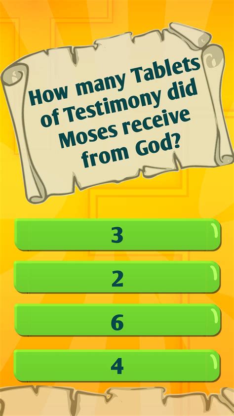 Bible Trivia Quiz Game With Bible Quiz Questions For