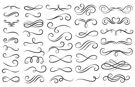Swirl Ornament Stroke Ornamental Curls Swirls Divider And Filigree