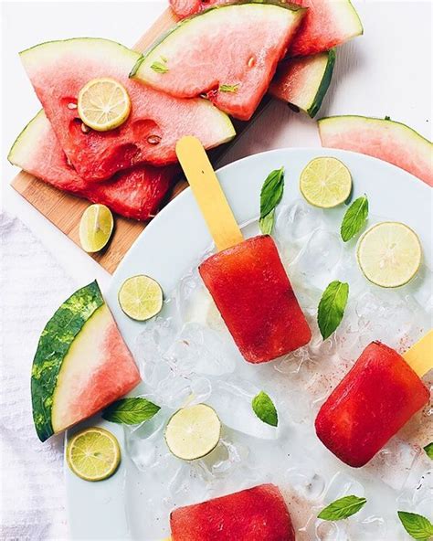 Watermelon Mint And Lime Popsicles Recipe